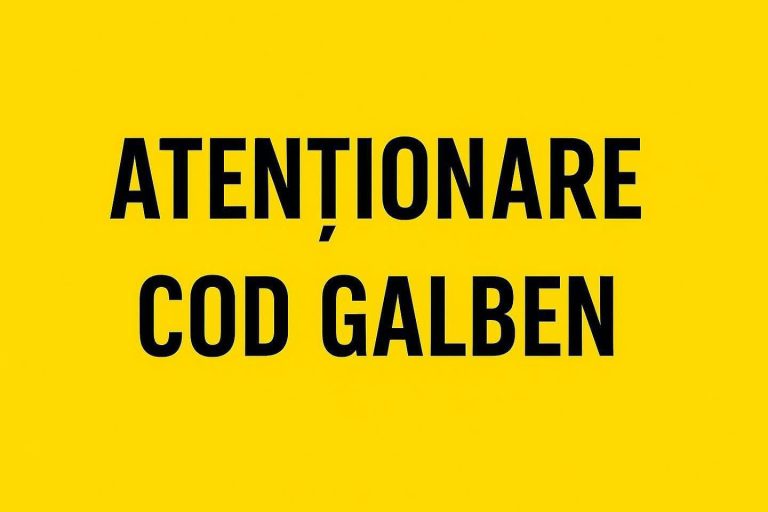 ISU Cluj transmite COD GALBEN pe zona Huedin!